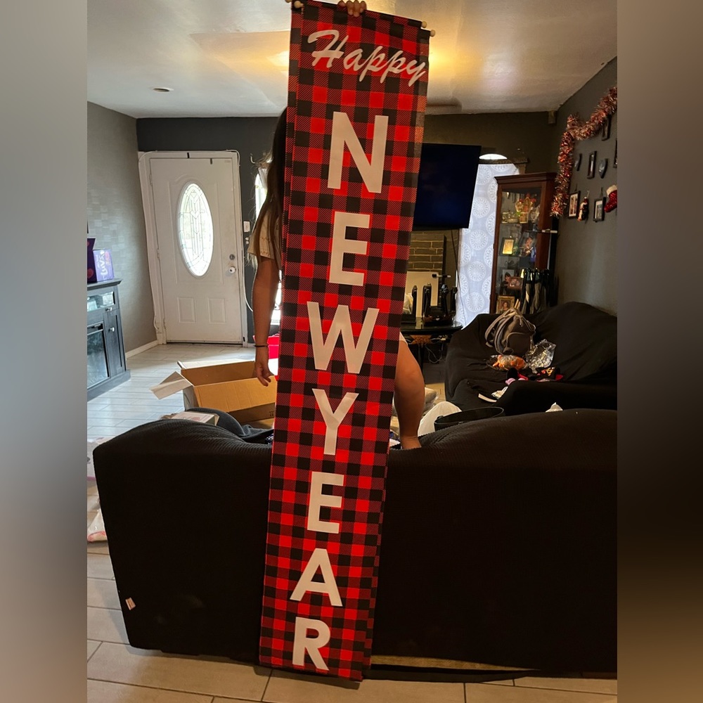 Christmas flag signs